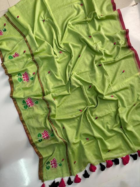 Vastrangan lotus embroidery sarees suppliers in india